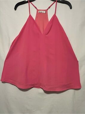 For Love And Lemons Hot Pink Racerback Halter Cami